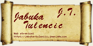 Jabuka Tulenčić vizit kartica